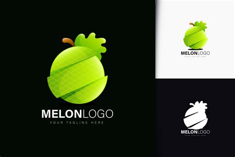 Melon logo design with gradient 4584022 Vector Art at Vecteezy