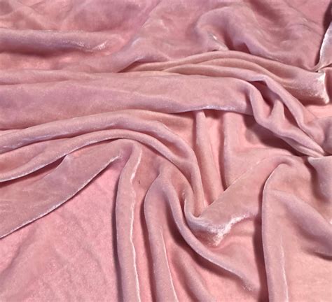 Lambs Ear Pale Pink Hand Dyed Silk Velvet Prism Silks