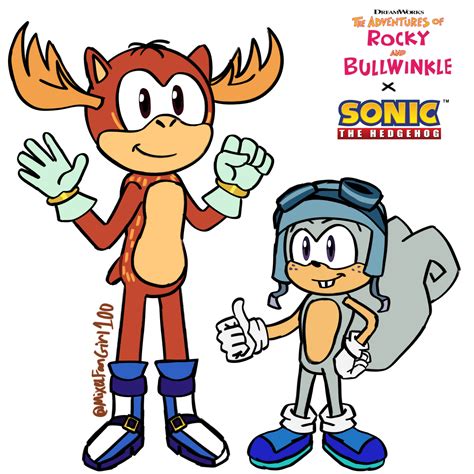 Au Rocky And Bullwinkle In Sonic Style By Mixelfangirl100 On Deviantart