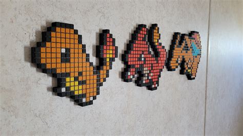 STL file Charmander Evolution pixel art 🎨 ・3D print object to download ...