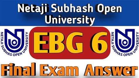 NSOU BDP EBG 6 Final Exam Answers 2021 Bengali Final Exam Answers