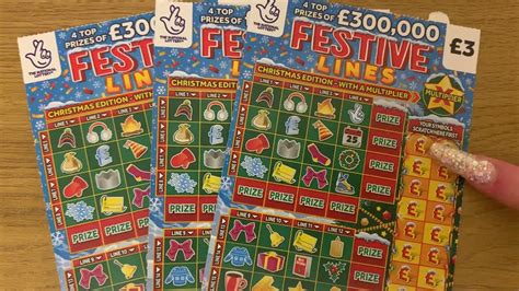 Festive Lines Christmas Scratch Cards National Lottery K Jackpot