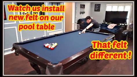 Watch Us Install New Felt On Our Pool Table Youtube