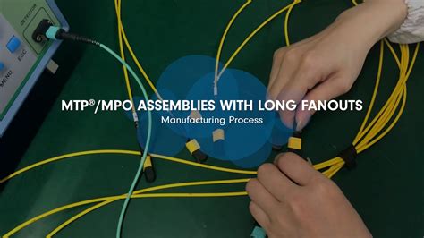 Mtp Mpo Assemblies With Long Fanouts Manufacturing Process Youtube