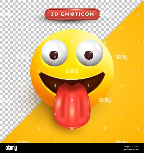 Un Emoji Sonriente 3d Con La Lengua Hacia Fuera Expresiones Faciales