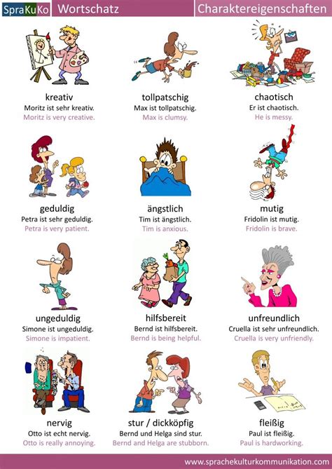 Wortschatz Eine Person Beschreiben Vocabulary Describe A Person