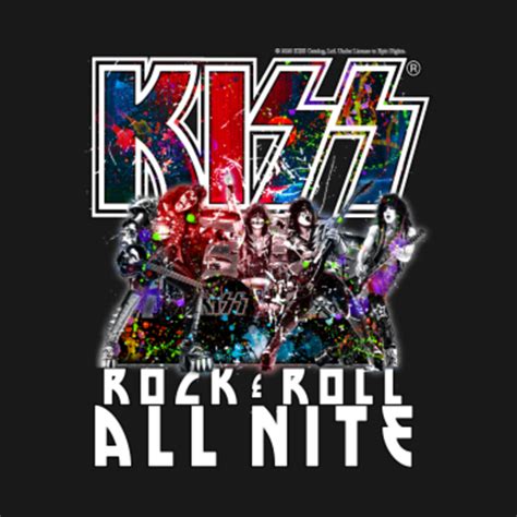 Kiss Rock N Roll All Nite Classic Rock Art Kiss Band T Shirt