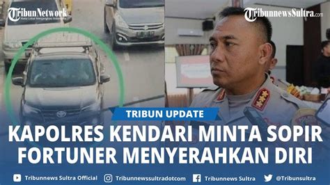 Kapolresta Kendari Sultra Minta Pengendara Mobil Fortuner Pelaku Tabrak