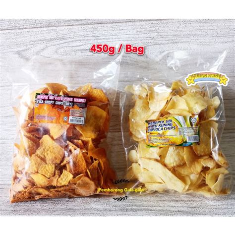 Kerepek Ubi Masin Dan Pedas 450gbag Shopee Malaysia