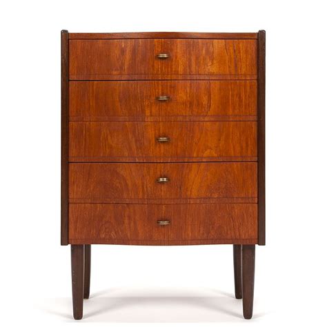 Small Model Teak Danish Chest Of Drawers With Drawers