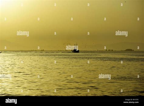 Sea at sunset Greece Stock Photo - Alamy