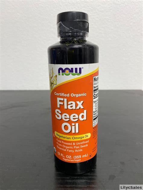 Now Supplements Certified Organic Flax Seed Oil Liquid Oz Ebay