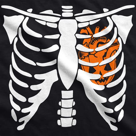 Rib Cage Shirt Halloween Shirt Men Black Spooky Shirt Funny Etsy