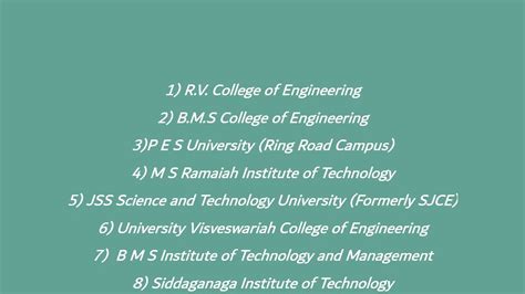 Top 20 Colleges Through KCET For CSE ISE Branch Top 20 Engineering