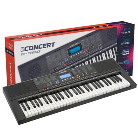 Teclado Musical Profissional Concert C 300 61 Teclas Usb Teclado