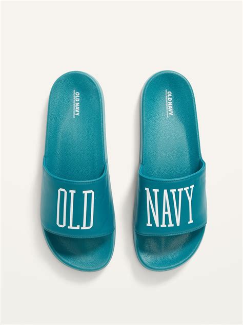 Logo Graphic Slide Sandals For Men Partially Plant Based Old Navy