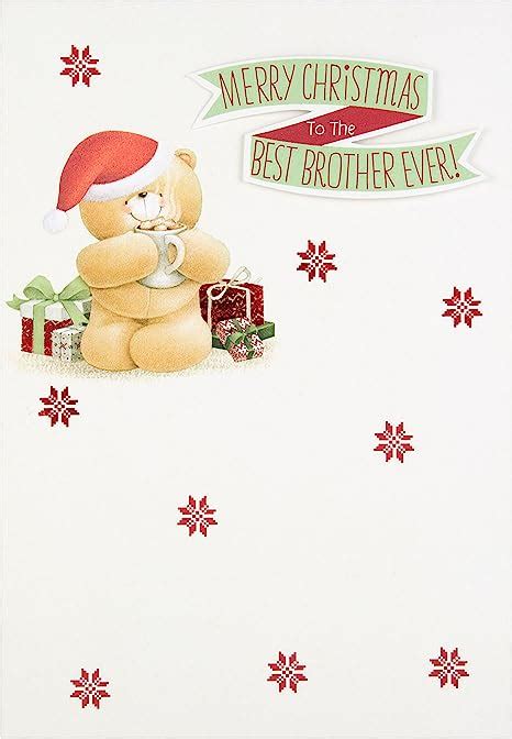 Hallmark Forever Friends Christmas Card For Brother Medium Amazon