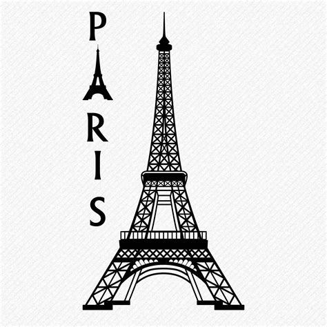 Eiffel Tower Silhouette SVG