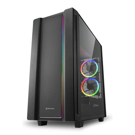 Gabinete Gamer Sharkoon REV220 RGB Vidrio Templado MINI ITX MICRO