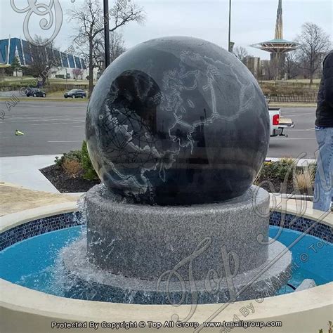 Black Granite Ball Fountain