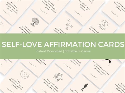 Self Love Affirmation Cards Affirmation Cards Self Esteem Self Care