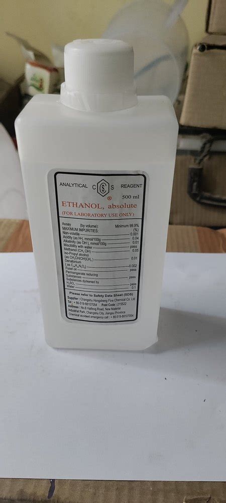 Pure Ethanol Chemical For Surface Disinfectant Liquid At Rs 70 Bottle