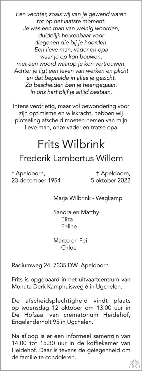 Frits Frederik Lambertus Willem Wilbrink