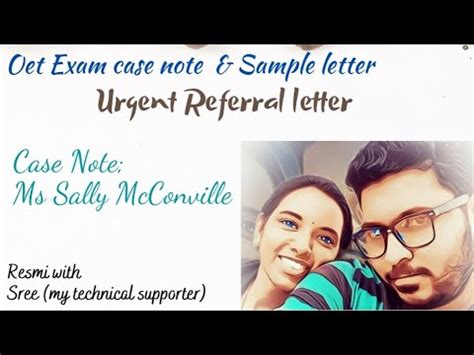 Oet Exam Urgent Referral Letter Case Note Ms McConville YouTube