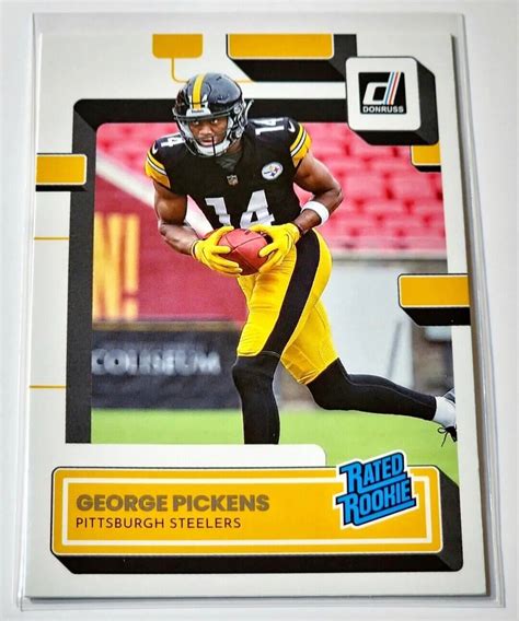 George Pickens Rookie 2022 Panini Donruss Football 323 Pittsburgh