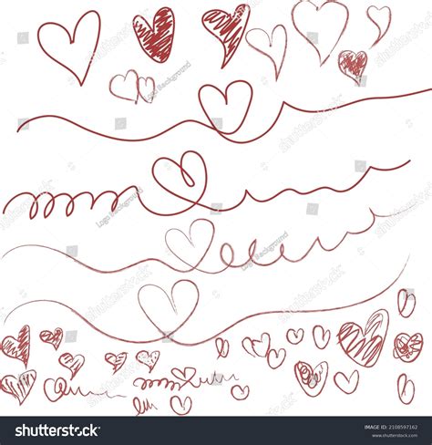 Kids Hand Drawn Heart Illustration Love Stock Vector (Royalty Free ...