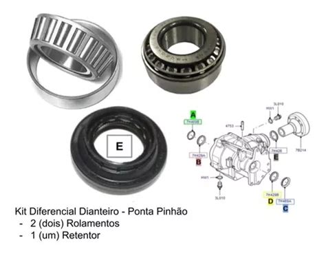 Kit Rolamento Diferencial Dianteiro Pinhão Freelander 2