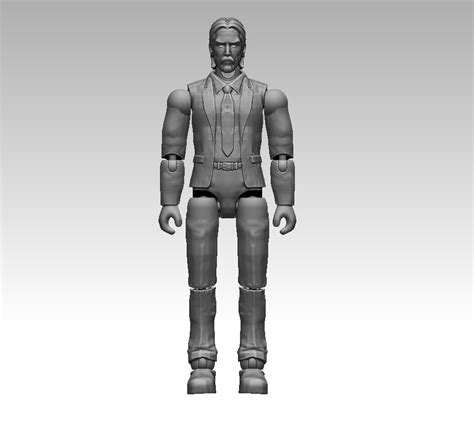 Archivo 3D John Wick FIGURA DE ACCIÓN ARTICULADA 100mmDiseño