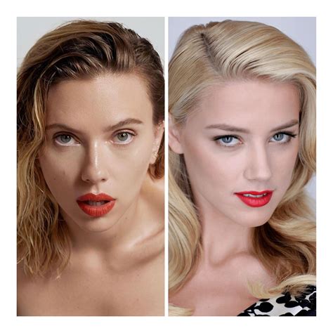 Best face quarter final: Scarlett Johansson vs amber heard : r/CelebBattles
