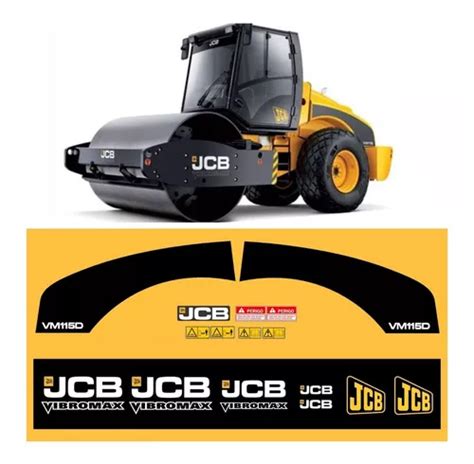 Kit Adesivos Compat Vel Rolo Jcb Vm D Completo R Cor Padr O