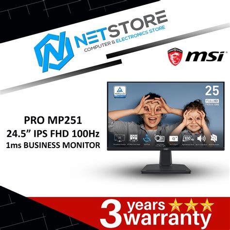 Msi Pro Mp Ips Fhd Hz Ms Business Monitor S Pc Cm