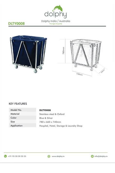 Dark Blue Dlty Laundry Service Trolley At Rs Hotel