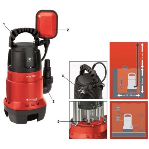 Elettropompa Immersione Einhell Gh Dp Pompa Acque Sporche Scure