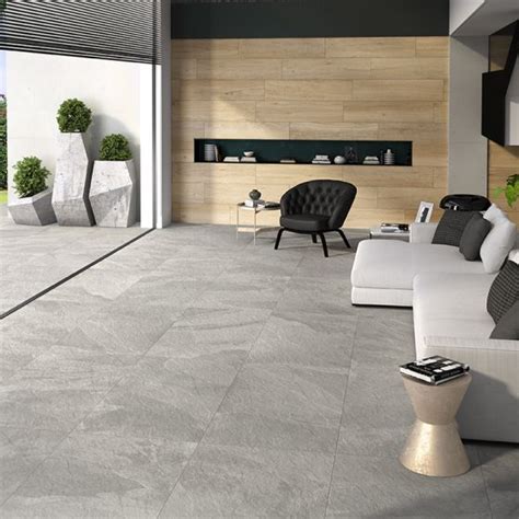 Aspen Grey Rock Effect Porcelain Floor Tile