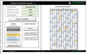 Calendrier Scolaire 2024 2025 Excel Et PDF Modifiable Et Gratuit