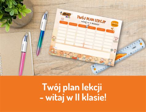 Twój plan lekcji witaj w II klasie Zmalujmy Razem