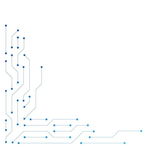 blue circuit board corner premium vector