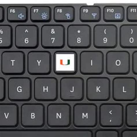 University Of Miami The U Keyboard Sticker Etsy