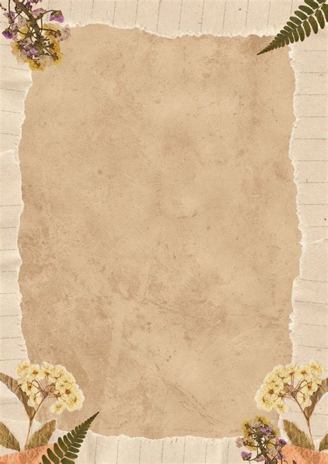 Beige Vintage Scrapbook Blank Page Border A4 Document Templates By