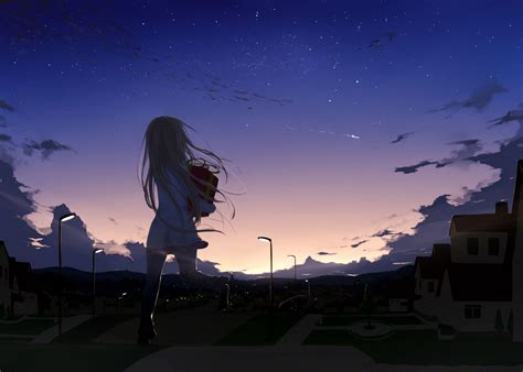 Anime Girl City Night Wallpapers - Top Free Anime Girl City Night ...