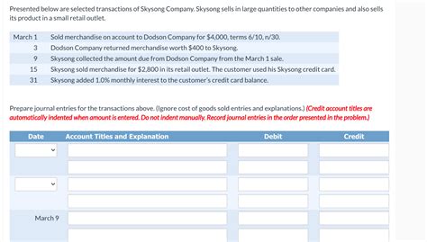 Solved Presented Below Are Selected Transactions Of Skysong Chegg