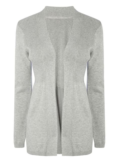 Grey Petite Longline Cardigan Jumpers And Cardigans Women Cardigans