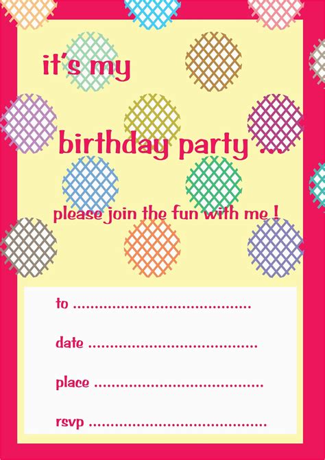 Standard Birthday Invitation Size Standard Birthday Invitation Size