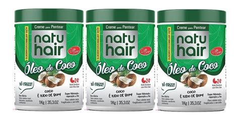 Creme Para Pentear Natu Hair Leo De Coco X Kg Parcelamento Sem Juros