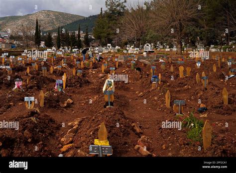 Gaziantep Turkey 16th Mar 2023 A Grave Yard Of Earthquake Victims