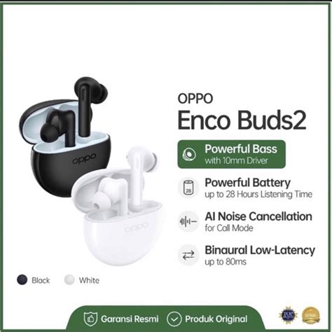 Jual Oppo Enco Buds Powerful Bass Battery Up To Hours Listening